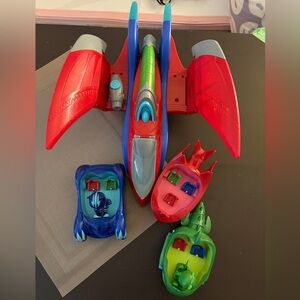Pj Mask Vehicle Set - Red, Blue, and Green